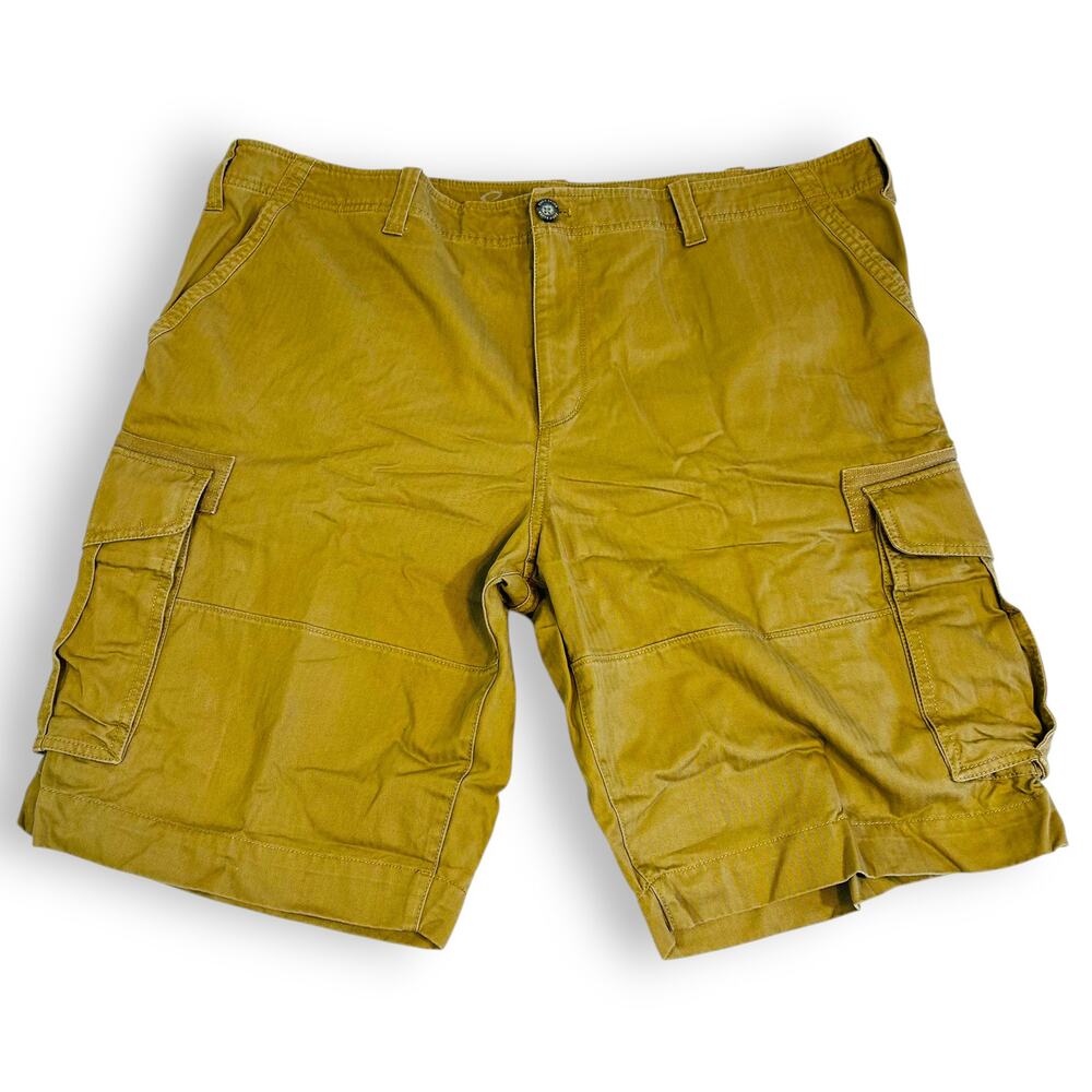 Eddie Bauer Mens 46x11 Cargo Shorts Beige 100% Cotton